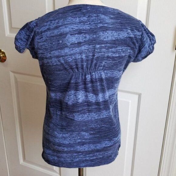 Calvin Klein Jeans Shirt Top Blouse Short Sleeve Blue Women's WOMAN'S MEDIUM - Picture 4 of 8